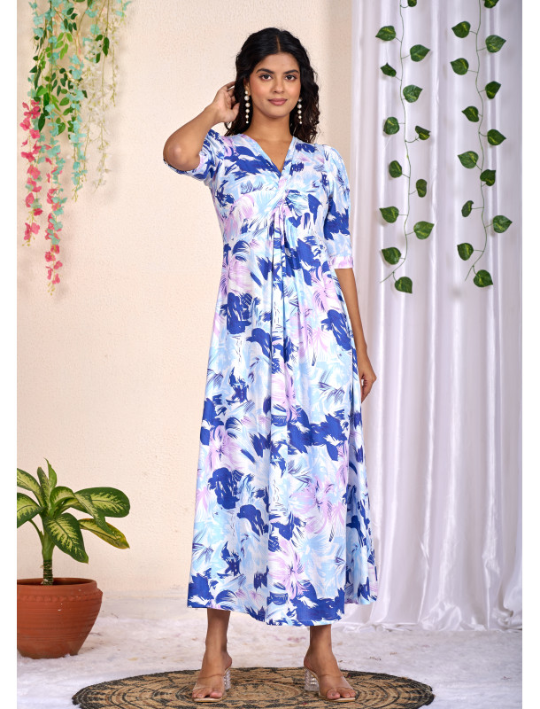 Cotton Slub midi length Dress